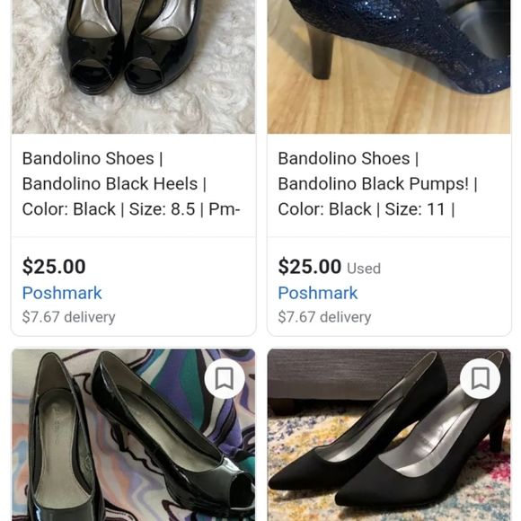 Size 8 women's black dress shoes - Picture 6 of 6